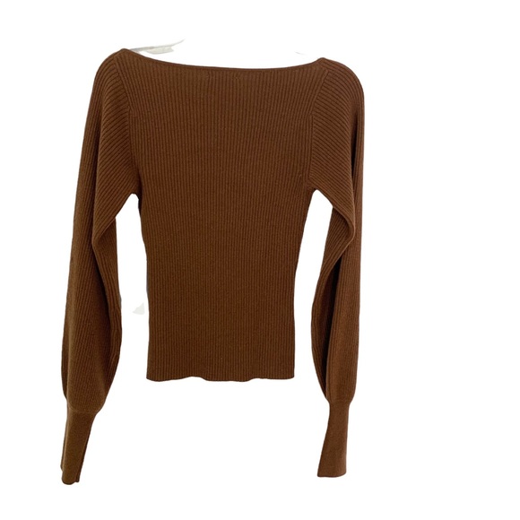 Reformation Cashmere Hart Sweater Cinnamon S NWT - Picture 5 of 12